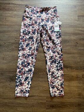 Balance Collection Floral Print Leggings - Pink, Navy, Cream